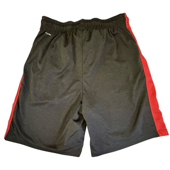 Reebok Mens Athletic Shorts Med Black & Red With Drawstring Waist - Picture 3 of 16